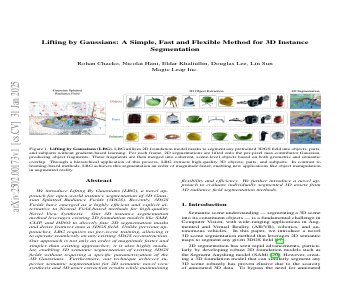Paper thumbnail for Lifting by Gaussians: A Simple, Fast and Flexible Method for 3D Instance Segmentation