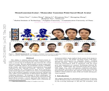 Paper thumbnail for MonoGaussianAvatar: Monocular Gaussian Point-based Head Avatar
