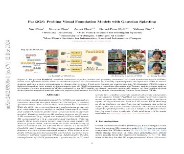 Paper thumbnail for Feat2GS: Probing Visual Foundation Models with Gaussian Splatting