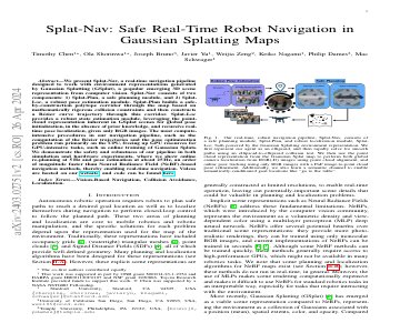 Paper thumbnail for Splat-Nav: Safe Real-Time Robot Navigation in Gaussian Splatting Maps
