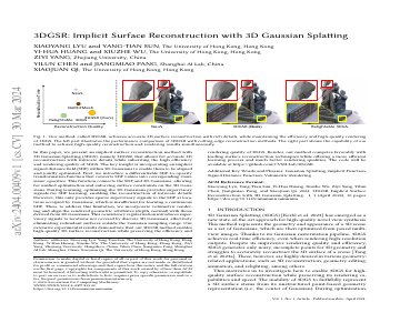Paper thumbnail for 3DGSR: Implicit Surface Reconstruction with 3D Gaussian Splatting