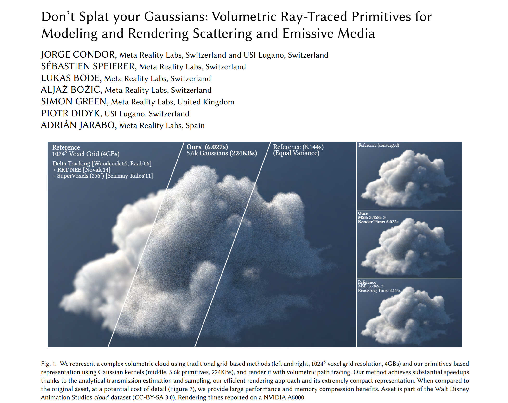 Paper thumbnail for Don't Splat your Gaussians: Volumetric Ray-Traced Primitives for Modeling and Rendering Scattering and Emissive Media