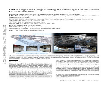 Paper thumbnail for LetsGo: Large-Scale Garage Modeling and Rendering via LiDAR-Assisted Gaussian Primitives