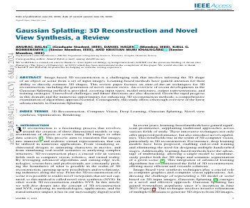 Paper thumbnail for Gaussian Splatting: 3D Reconstruction and Novel View Synthesis, a Review