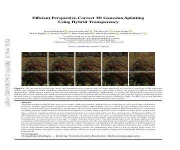 Paper thumbnail for Efficient Perspective-Correct 3D Gaussian Splatting Using Hybrid Transparency