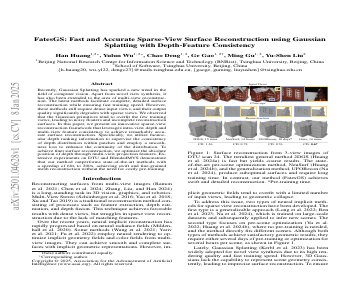 Paper thumbnail for FatesGS: Fast and Accurate Sparse-View Surface Reconstruction using Gaussian Splatting with Depth-Feature Consistency