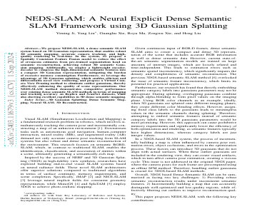 Paper thumbnail for NEDS-SLAM: A Novel Neural Explicit Dense Semantic SLAM Framework using 3D Gaussian Splatting