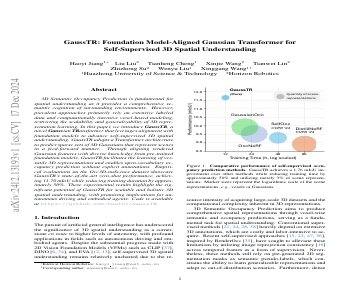 Paper thumbnail for GaussTR: Foundation Model-Aligned Gaussian Transformer for Self-Supervised 3D Spatial Understanding