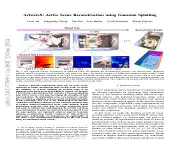 Paper thumbnail for ActiveGS: Active Scene Reconstruction using Gaussian Splatting