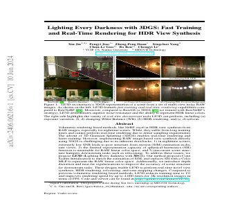 Paper thumbnail for Lighting Every Darkness with 3DGS: Fast Training and Real-Time Rendering for HDR View Synthesis