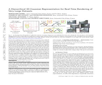 Paper thumbnail for A Hierarchical 3D Gaussian Representation for Real-Time Rendering of Very Large Datasets