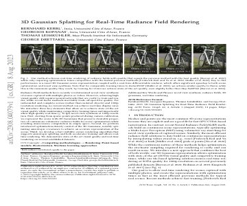 Paper thumbnail for Gaussian Splatting for Real-Time Radiance Field Rendering