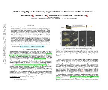 Paper thumbnail for Rethinking Open-Vocabulary Segmentation of Radiance Fields in 3D Space