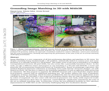 Paper thumbnail for Grounding Image Matching in 3D with MASt3R