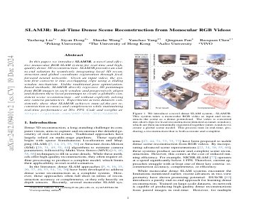 Paper thumbnail for SLAM3R: Real-Time Dense Scene Reconstruction from Monocular RGB Videos