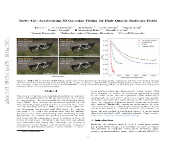 Paper thumbnail for Turbo-GS: Accelerating 3D Gaussian Fitting for High-Quality Radiance Fields