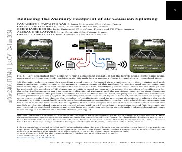 Paper thumbnail for Reducing the Memory Footprint of 3D Gaussian Splatting