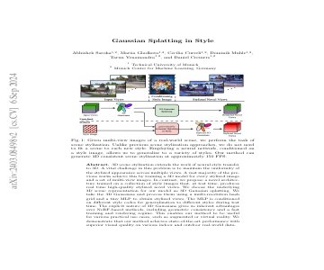 Paper thumbnail for Gaussian Splatting in Style