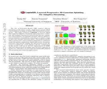 Paper thumbnail for LapisGS: Layered Progressive 3D Gaussian Splatting for Adaptive Streaming