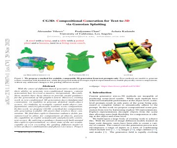 Paper thumbnail for CG3D: Compositional Generation for Text-to-3D