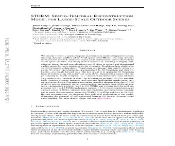 Paper thumbnail for STORM: Spatio-Temporal Reconstruction Model for Large-Scale Outdoor Scenes