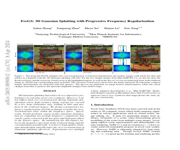Paper thumbnail for FreGS: 3D Gaussian Splatting with Progressive Frequency Regularization