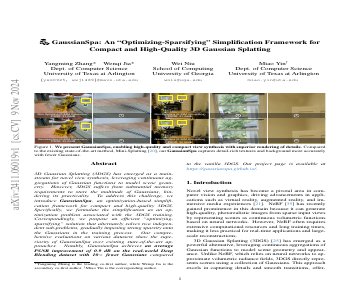 Paper thumbnail for GaussianSpa: An 