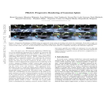 Paper thumbnail for PRoGS: Progressive Rendering of Gaussian Splats